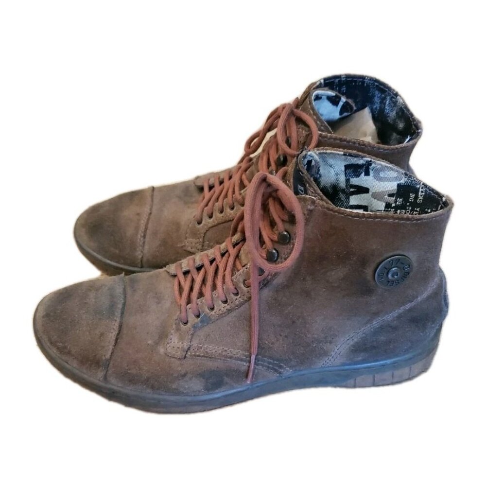 Diesel Tatradium Basket Tatra Mens Boots 10.5 Suede Leather Lace-Up Hiking
